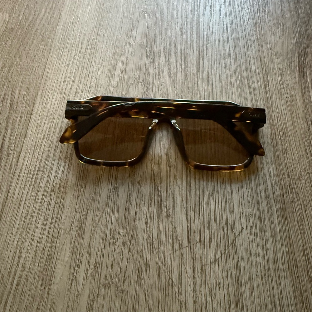 quay australia soundcheck tortoise brown vintage y2k aviator sunglasses eyewear - Picture 2 of 3
